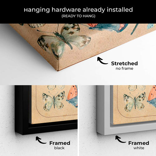 Brown Butterflies Wall Art Canvas 1151