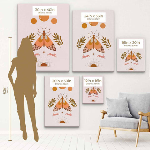 Brown Butterfly Wall Art Canvas 54_a