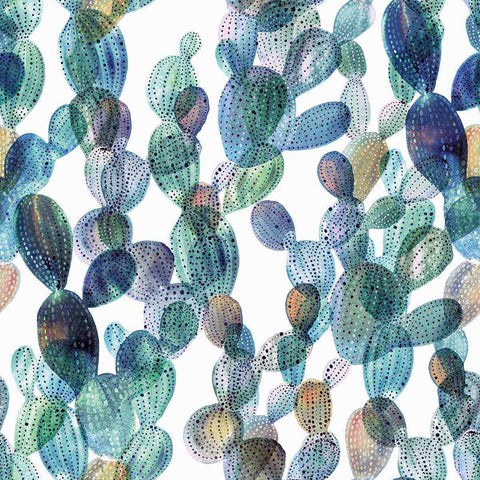 Cacti may be the last thing you associate with warmth, but this botanical peel and stick wallpaper proves otherwise. Featured on its white background are cacti in various shades of blue-green. They carry a translucent watercolor look, and are arranged to create a seamless, organic composition on your wall.