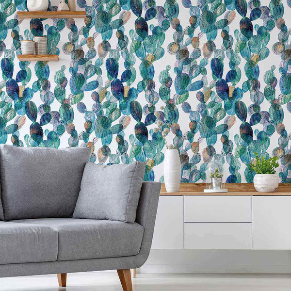 Blue Moroccan Wallpaper  Peel and Stick or NonPasted