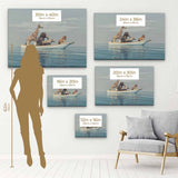 Blue Canoe Animals Wall Art Canvas 0108