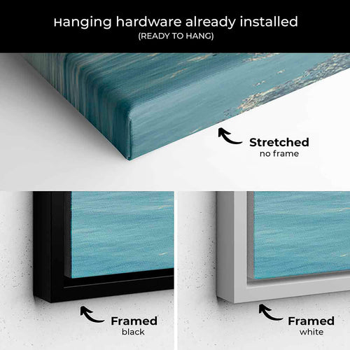 Blue Canoe Animals Wall Art Canvas 0108