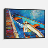 Blue Canoe Wall Art Canvas 0352
