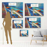 Blue Canoe Wall Art Canvas 0352