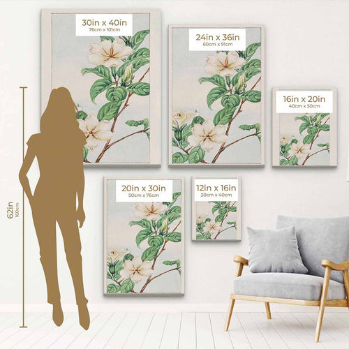 White Cape Jasmine Wall Art Canvas 4552