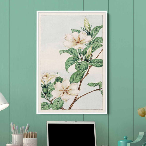 White Cape Jasmine Wall Art Canvas 4552