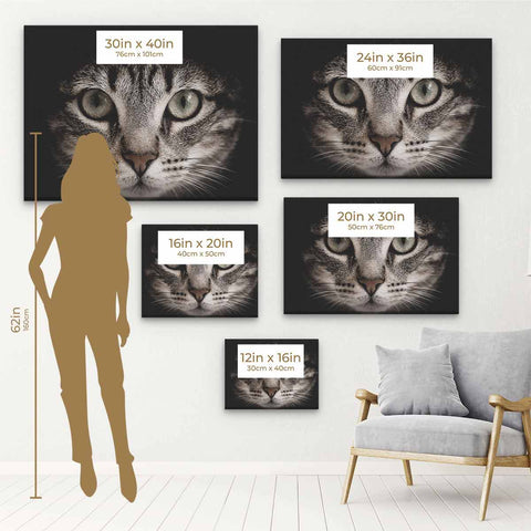 Black Cat Wall Art Canvas 2195