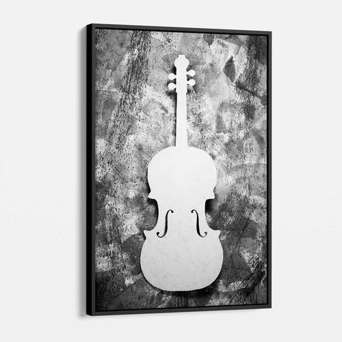 White Cello Wall Art Canvas 7807