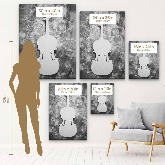 White Cello Wall Art Canvas 7807