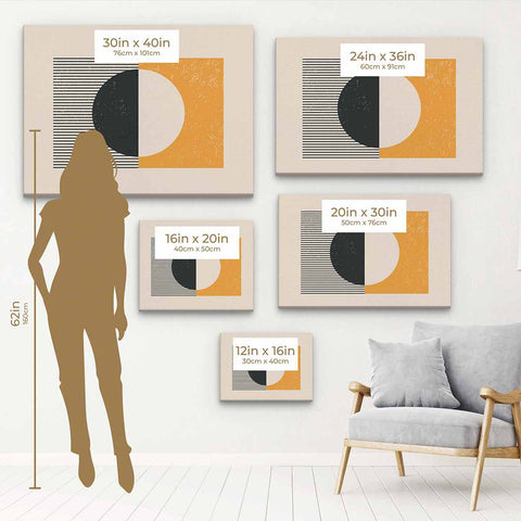 Orange Circle Wall Art Canvas 8238