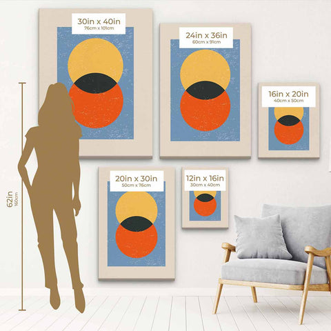 Orange Circle Wall Art Canvas 0668