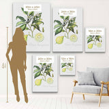 Green Citrus Wall Art Canvas 5643