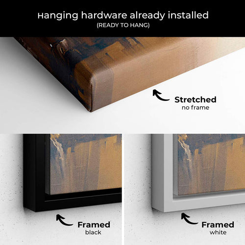 Brown City Street Wall Art Canvas 4956