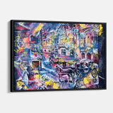Blue City at Night Wall Art Canvas 2374