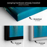 Blue Coastal City at Night Wall Art Canvas 2566