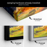 Multi Color Coastal Village Wall Art Canvas 0290