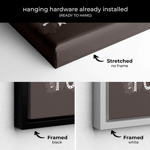 Brown Coffee Makes Everything Possible Wall Art Canvas 6744