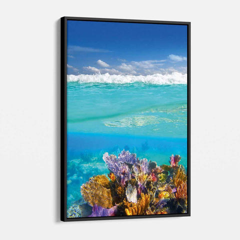 Blue Coral Reef Wall Art Canvas 3121