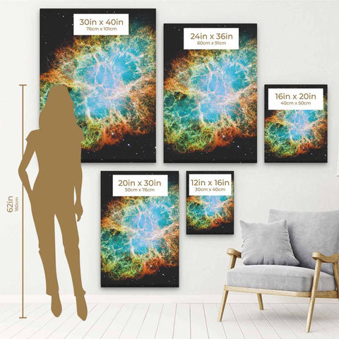 Multi Color Cosmic Glow Wall Art Canvas 0271