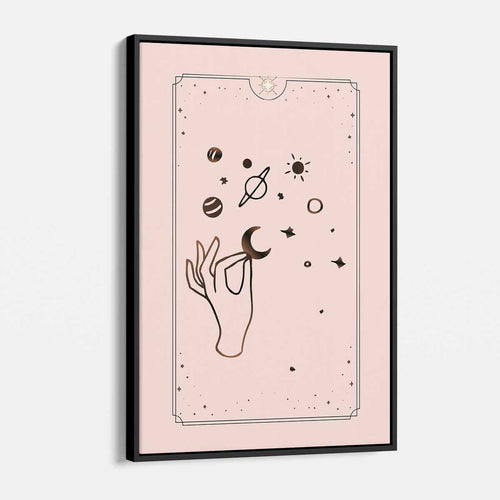 Pink Cosmic Hand Wall Art Canvas 96_b