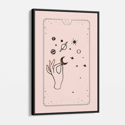 Pink Cosmic Hand Wall Art Canvas 96_b