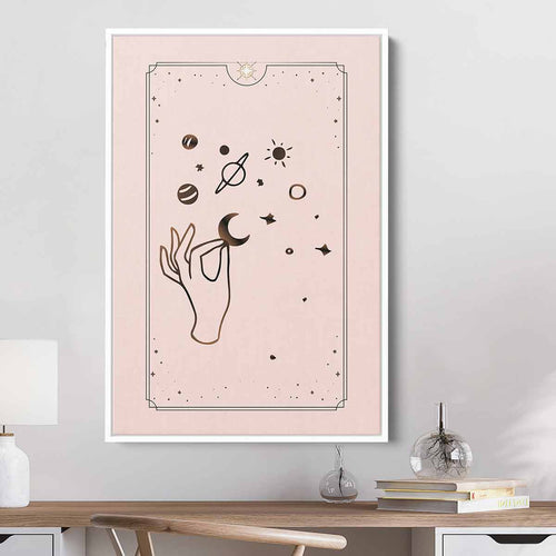 Pink Cosmic Hand Wall Art Canvas 96_b