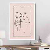 Pink Cosmic Hand Wall Art Canvas 96_b