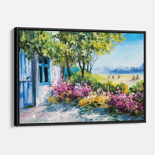 Multi Color Countryside Garden Wall Art Canvas 1744