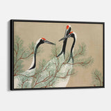 Beige Crane Wall Art Canvas 9894