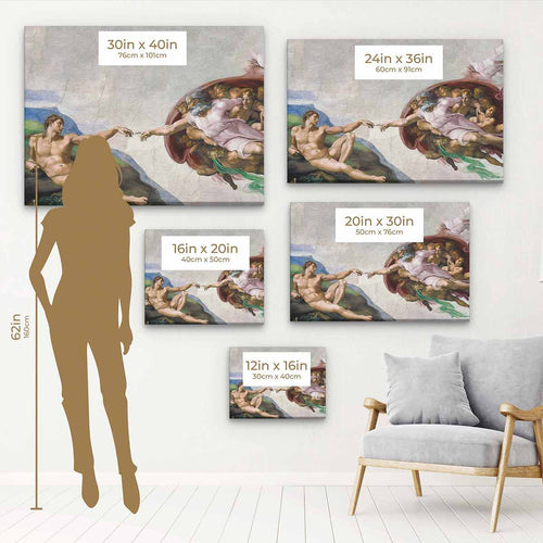 Multi Color Creation of Adam Wall Art Canvas 8277