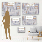 Beige Cross-hatch Wall Art Canvas 2246