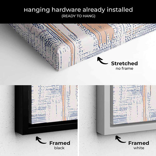 Beige Cross-hatch Wall Art Canvas 2246