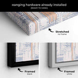 Beige Cross-hatch Wall Art Canvas 2246