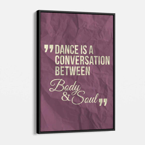Purple Dance is a Conversation Between Body & Soul Wall Art Canvas 2865