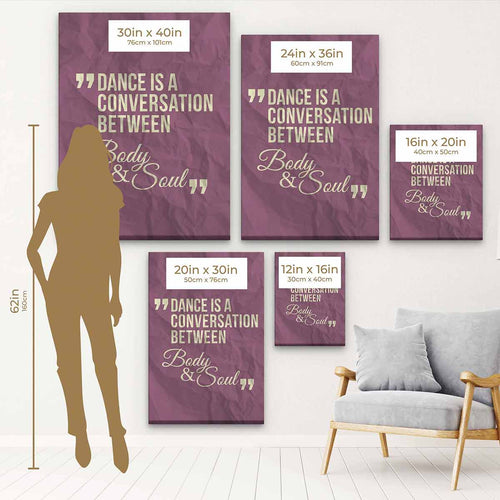 Purple Dance is a Conversation Between Body & Soul Wall Art Canvas 2865