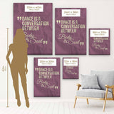 Purple Dance is a Conversation Between Body & Soul Wall Art Canvas 2865