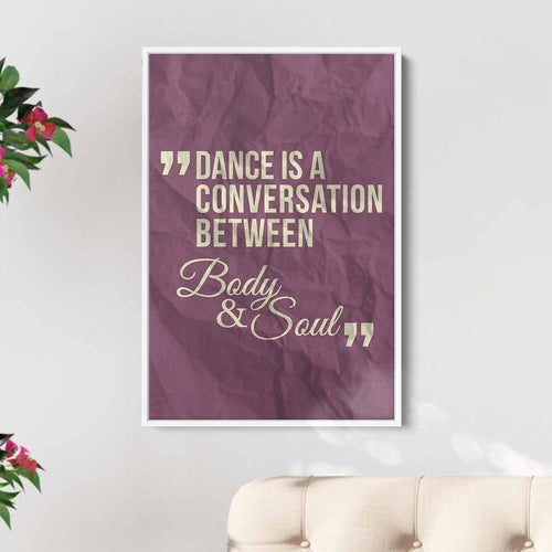 Purple Dance is a Conversation Between Body & Soul Wall Art Canvas 2865