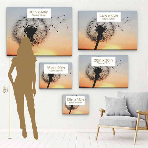 Multi Color Dandelion Wall Art Canvas 5682