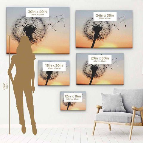 Multi Color Dandelion Wall Art Canvas 5682