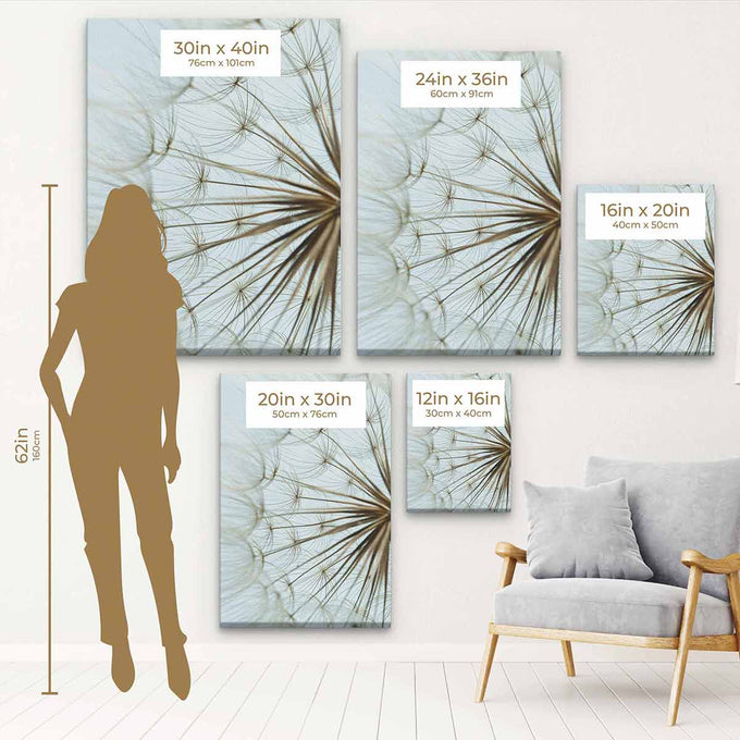 White Dandelion Seed Wall Art Canvas 7829