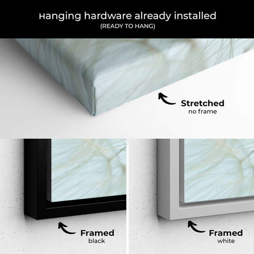 White Dandelion Seed Wall Art Canvas 7829