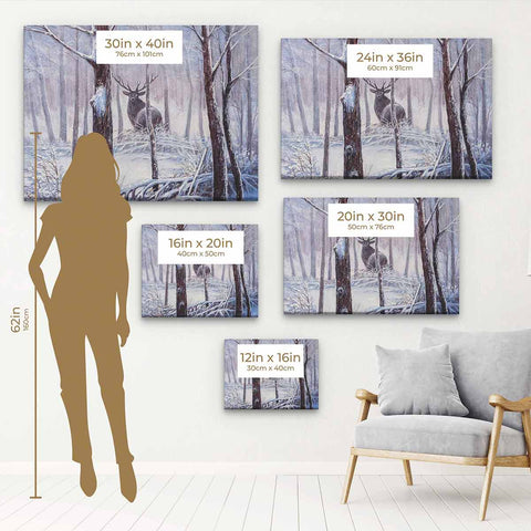 White Deer Wall Art Canvas 1464