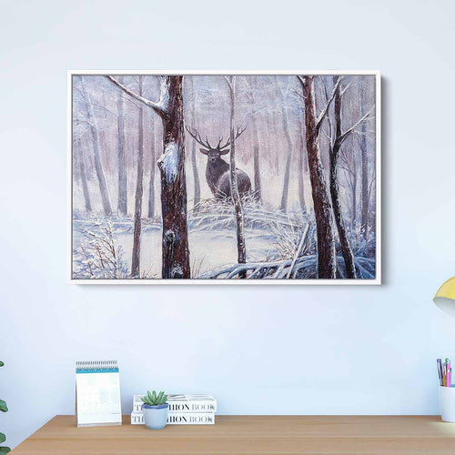 White Deer Wall Art Canvas 1464