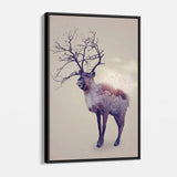 White Deer Wall Art Canvas 8408
