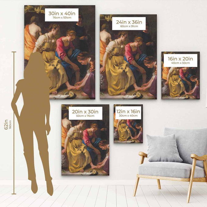 Brown Diana and her Companions Wall Art Canvas 4987