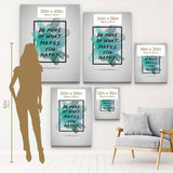 Turquoise Do More of What Makes You Happy Wall Art Canvas 1056