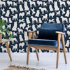 What if you could have fun dog themed walls that are also elegant enough to suit your formal living room? This gorgeous peel and stick wallpaper makes it possible by placing white canine silhouettes on a deep blue background. With its dramatic color palette, rich finish, and exceptionally easy-to-install design, this PVC-free removable wallpaper is a keeper!