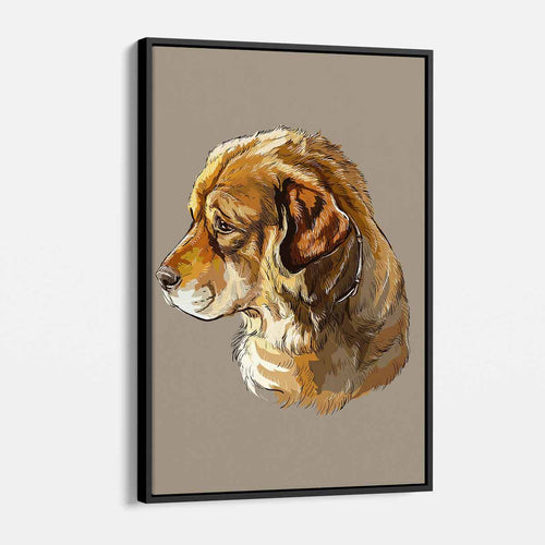 Brown Dog Wall Art Canvas 0554