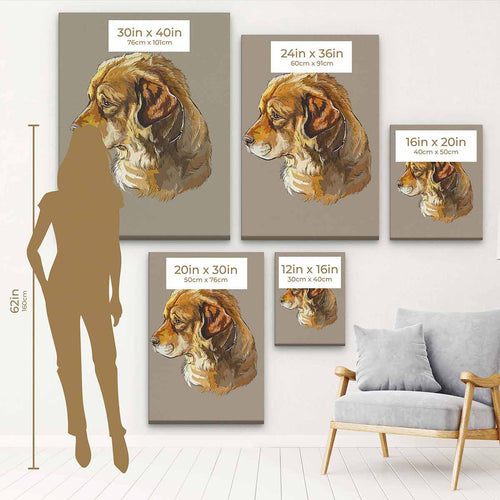 Brown Dog Wall Art Canvas 0554