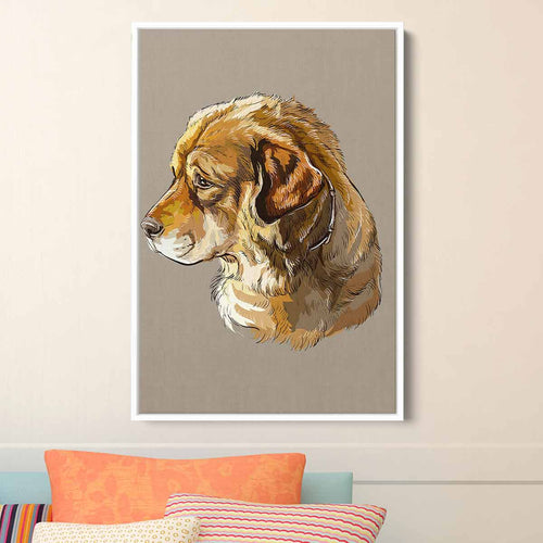 Brown Dog Wall Art Canvas 0554